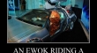 A Ewok Riding A Delorean2