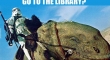 Why did the Sandtrooper go to the library
