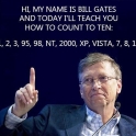 Bill Gates shows us how to count