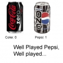 Coke 0 Pepsi 1