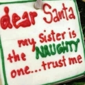 Dear Santa My Sister Is The Naughty