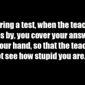 During a test
