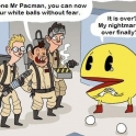 Ghostbusters helping out Pac man