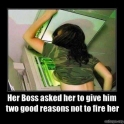 Her boss asked for for two reasons not to fire her