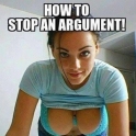 How a women stops an argument