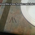 How females mark their teritory