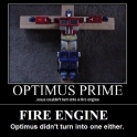 Optimus Prime turned in to a fire engine2