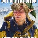 Out of red potion....