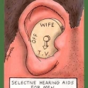 Selective hearing aids for men