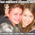 That awkward moment when your fan photo looks more like a ransom demand