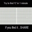 Try to find the C in 1 minute or less