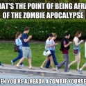 Whats the point of being afraid of the zombie apocalypse