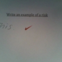 Write an example of risk