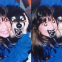 teeth face swap with dog