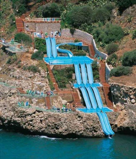 A water slide off a water slide off a water slide2