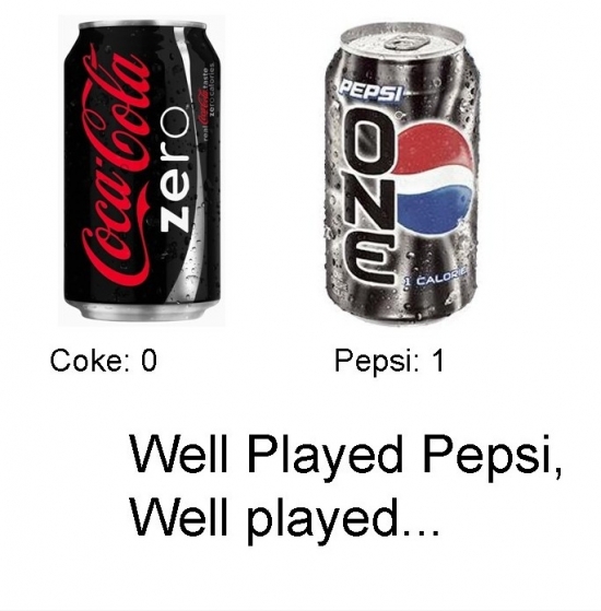Coke 0 Pepsi 1