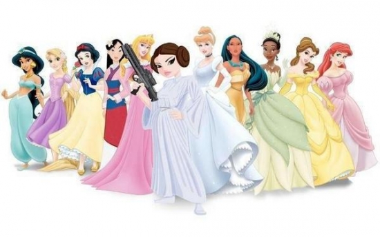 Disney Princesses all lined up