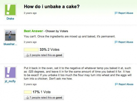 How do I unbake a cake