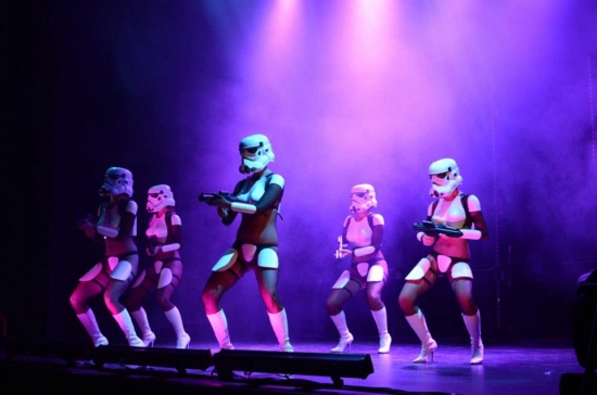 Ive got 101 problems but dancing in heels and a stormtrooper helmet aint one of them