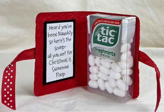 Snowman poop tictacs