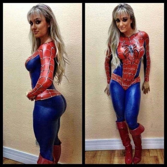 Spider Woman Body Paint