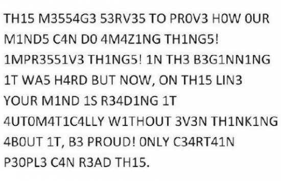 To prove your mind can do amazing things