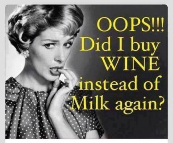 Whoops did I buy wine instead of milk again