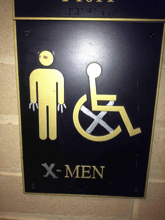 X Men Pee Here