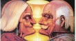 Art illusion Old Couple and two men