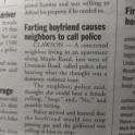 Farting boyfriend causes neighbors to call police