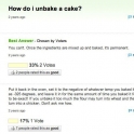 How do I unbake a cake