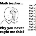 Nine times tables