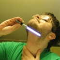 Shaving with a lightsaber