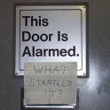 This door is alarmed