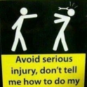 Warning Avoid Serious Injury