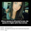 When a women is attracted to a man