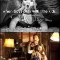 When boys play with little kids